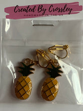 Load image into Gallery viewer, Pineapple Clip On Earrings
