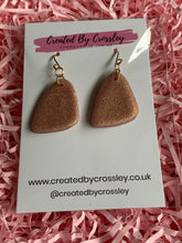 Load image into Gallery viewer, Sparkly Gold Clay Earrings and Necklace
