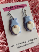 Load image into Gallery viewer, Light Blue Gonk Clay Earrings
