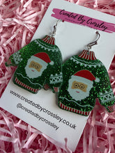 Load image into Gallery viewer, Santa Christmas Jumper Charm Earrings
