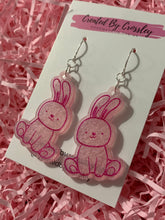 Load image into Gallery viewer, Pink Rabbit Resin Earrings
