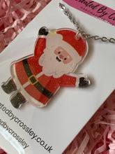 Load image into Gallery viewer, Large Santa Charm Necklace
