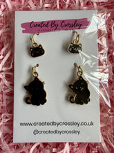 Load image into Gallery viewer, Black Cat Earring Duo
