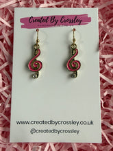 Load image into Gallery viewer, Treble Clef Charm Earrings
