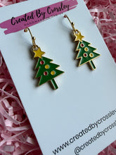 Load image into Gallery viewer, Christmas Tree Charm Earrings
