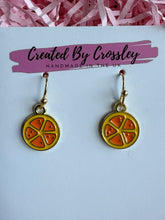 Load image into Gallery viewer, Orange Slice Charm Earrings
