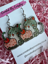 Load image into Gallery viewer, Cake Cat Charm Earrings
