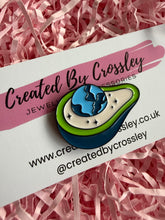 Load image into Gallery viewer, Space Avocado Pin Badge
