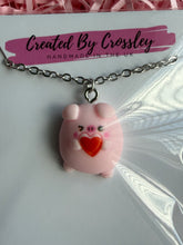 Load image into Gallery viewer, Heart Pig Charm Necklace

