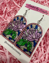 Load image into Gallery viewer, Large Rose Arch Charm Earrings
