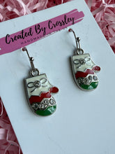 Load image into Gallery viewer, Christmas Mittens Charm Earrings

