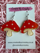 Load image into Gallery viewer, Mushroom Charm Earrings
