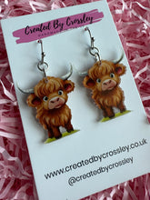 Load image into Gallery viewer, Highland Cow Charm Earrings
