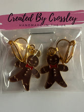 Load image into Gallery viewer, Gingerbread Man Clip On Earrings
