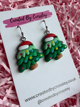 Load image into Gallery viewer, Chunky Festive Christmas Tree Charm Earrings
