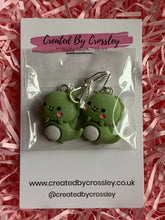 Load image into Gallery viewer, Green Dino Clip On Earrings
