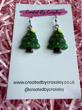 Load image into Gallery viewer, Chunky Tree Charm Earrings
