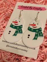 Load image into Gallery viewer, Snowman Charm Earrings
