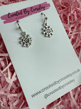 Load image into Gallery viewer, Mini Snowflake Charm Earrings

