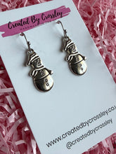 Load image into Gallery viewer, Snowman Charm Earrings
