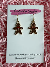 Load image into Gallery viewer, Gingerbread Man Charm Earrings
