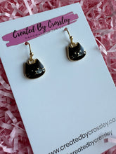 Load image into Gallery viewer, Black Cat Charm Earrings
