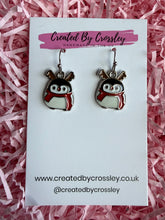 Load image into Gallery viewer, Festive Penguin Charm Earrings
