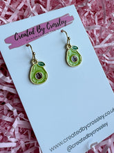 Load image into Gallery viewer, Avocado Charm Earrings
