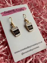 Load image into Gallery viewer, Coffee Cup Charm Earrings
