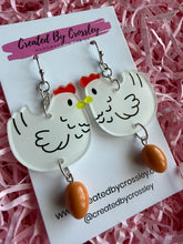 Load image into Gallery viewer, Chicken and Egg Charm Earrings
