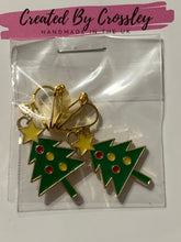 Load image into Gallery viewer, Christmas Tree Clip On Earrings
