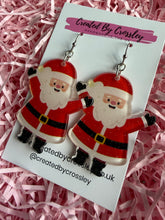 Load image into Gallery viewer, Large Santa Charm Earrings
