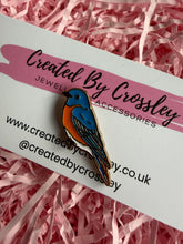 Load image into Gallery viewer, Eastern Bluebird Bird Pin Badge

