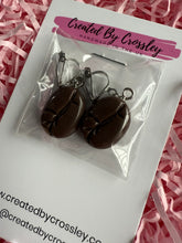 Load image into Gallery viewer, Coffee Bean Clip On Earrings
