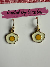 Load image into Gallery viewer, Mini Fried Egg Charm Earrings
