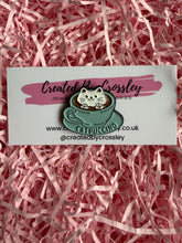 Load image into Gallery viewer, Catpuccino Cat Coffee Pin Badge
