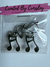 Load image into Gallery viewer, Music Notes Clip On Earrings
