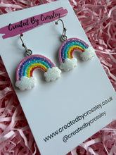Load image into Gallery viewer, Glitter Rainbow Charm Earrings

