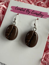 Load image into Gallery viewer, Coffee Bean Charm Earrings
