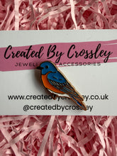 Load image into Gallery viewer, Eastern Bluebird Bird Pin Badge
