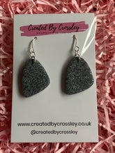 Load image into Gallery viewer, Sparkle Granite Grey Clay Earrings and Necklace
