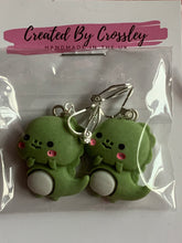 Load image into Gallery viewer, Green Dino Clip On Earrings
