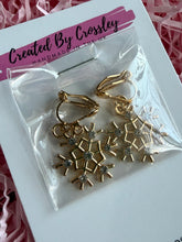 Load image into Gallery viewer, Gem Snowflake Clip On Earrings
