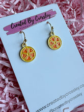Load image into Gallery viewer, Orange Slice Charm Earrings
