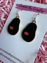 Load image into Gallery viewer, Avocado Charm Earrings
