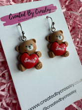 Load image into Gallery viewer, Smile Bear Charm Earrings
