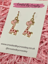 Load image into Gallery viewer, Colourful Giraffe Charm Earrings
