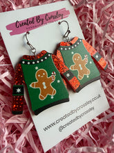 Load image into Gallery viewer, Gingerbread Man Christmas Jumper Charm Earrings
