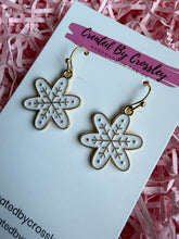 Load image into Gallery viewer, Large Snowflake Charm Earrings
