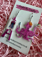 Load image into Gallery viewer, Artist Octopus Charm Earrings
